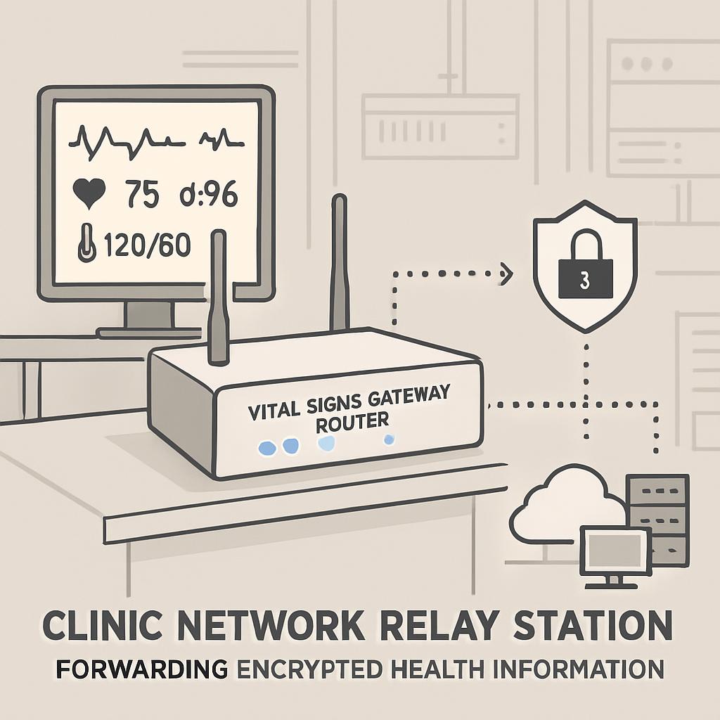 A depiction of a computer is pictured in the far right corner of the image, connected by a series of computer extensions, ...